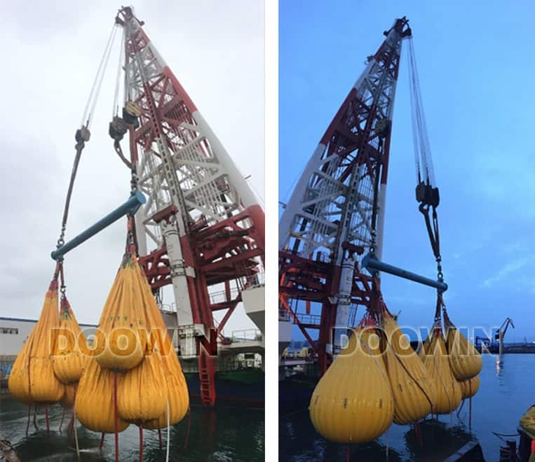 320t crane load testing water load bags water load bags